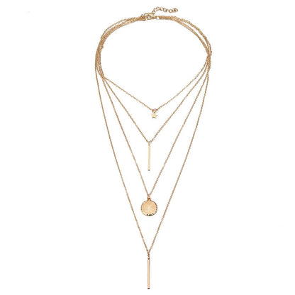 Multi-Layer Star Pendant Necklace for Fashion Lovers