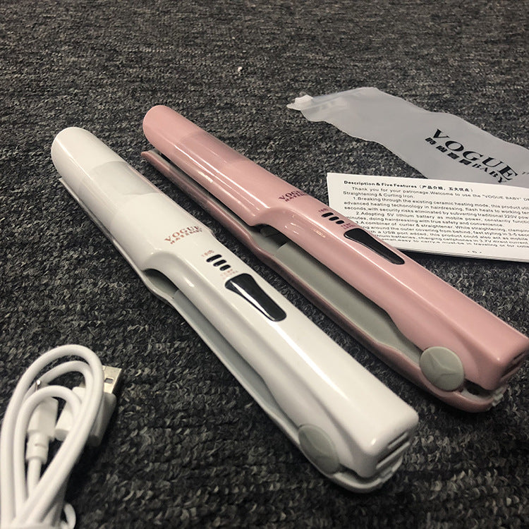 New USB Hair Straightener and Curling Iron Combo