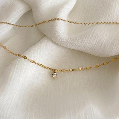 Titanium Steel Necklace for Women - Gold Layered Chain