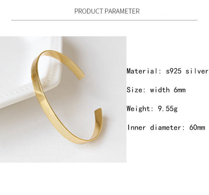 Women's Silver Jewelry - Open Cuff Bracelet in Gold