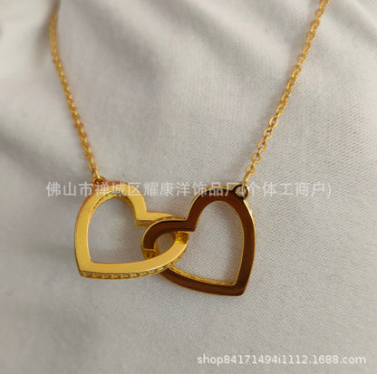 S925 Sterling Silver Heart Pendant Necklace with Zirconia