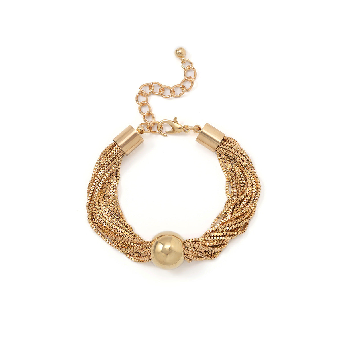 Exaggerated Punk Multi-Layer Chain Choker Necklace