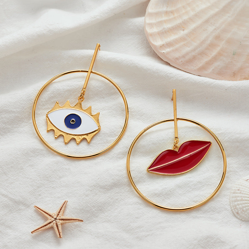 Bohemian Punk Lip Earrings