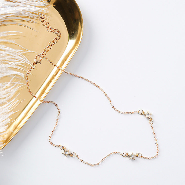 Star and Moon Necklace, Choker Style