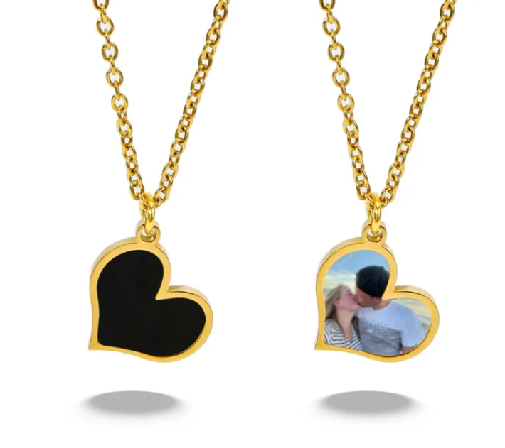 Geo Heart Metal Necklace
