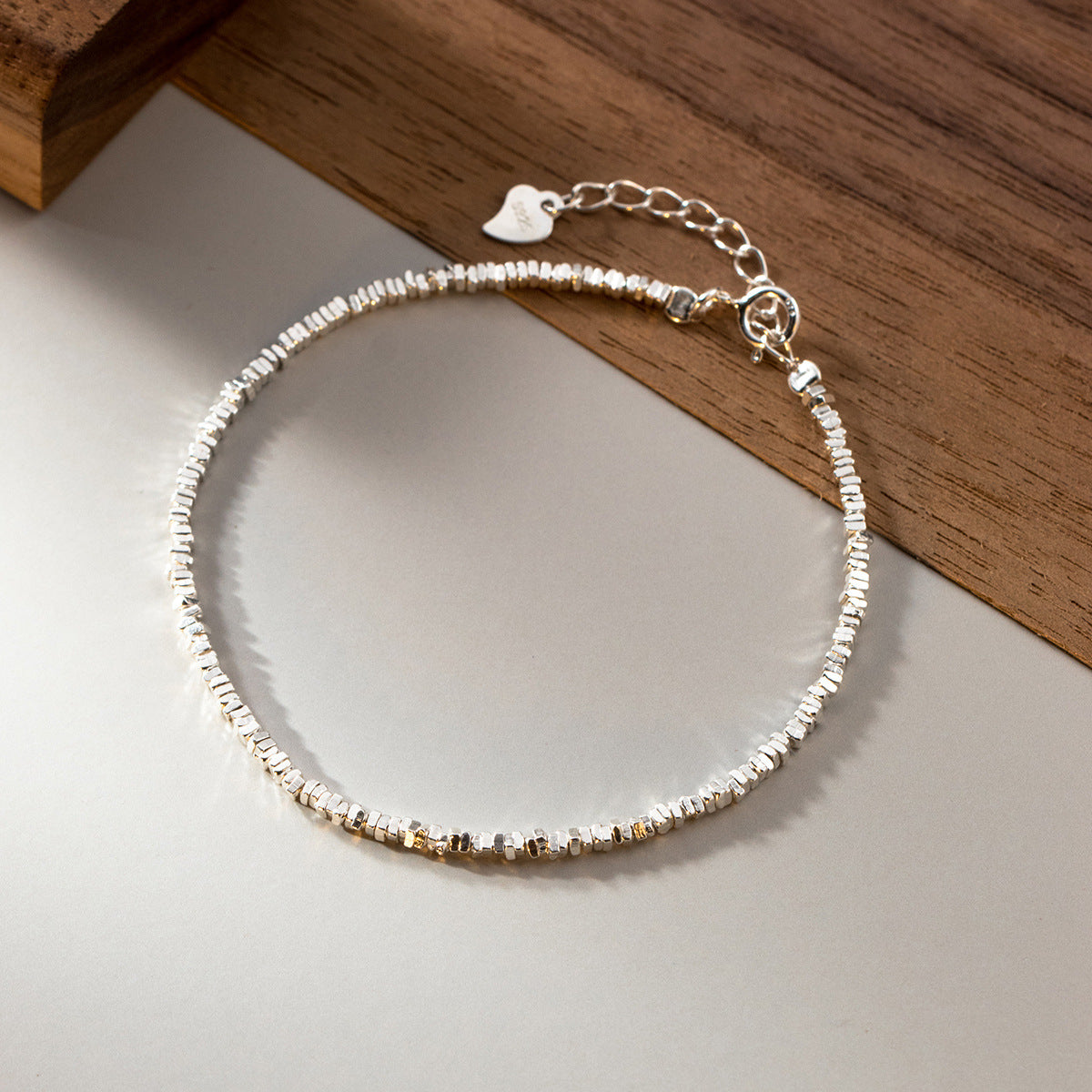 S925 Sterling Silver Irregular Simple Bracelet