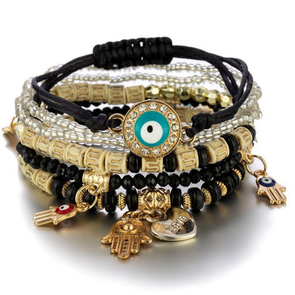 Bohemian Style Handmade Beaded Multi-layer Bracelet