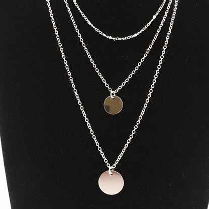 Layered Sequin Necklace Set XL247