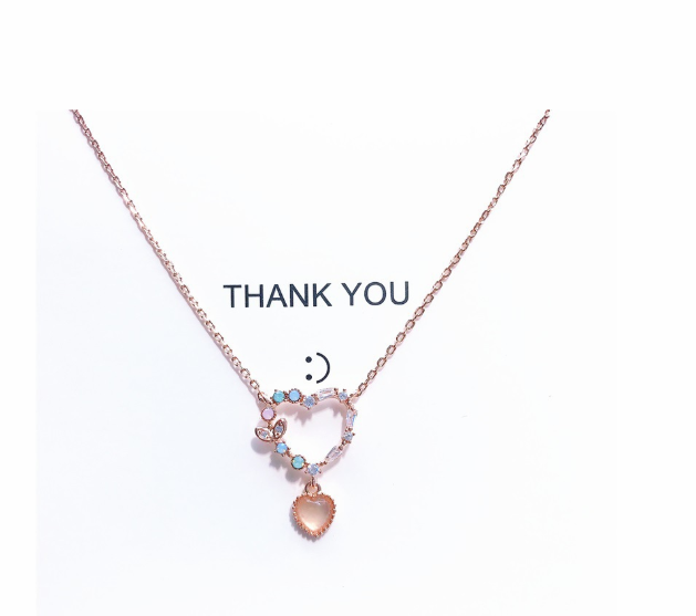 Korean S925 Silver Heart Zircon Earrings (Sweet & Cute)