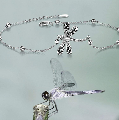 Girls' Dragonfly Bead Anklet with Beach Charm