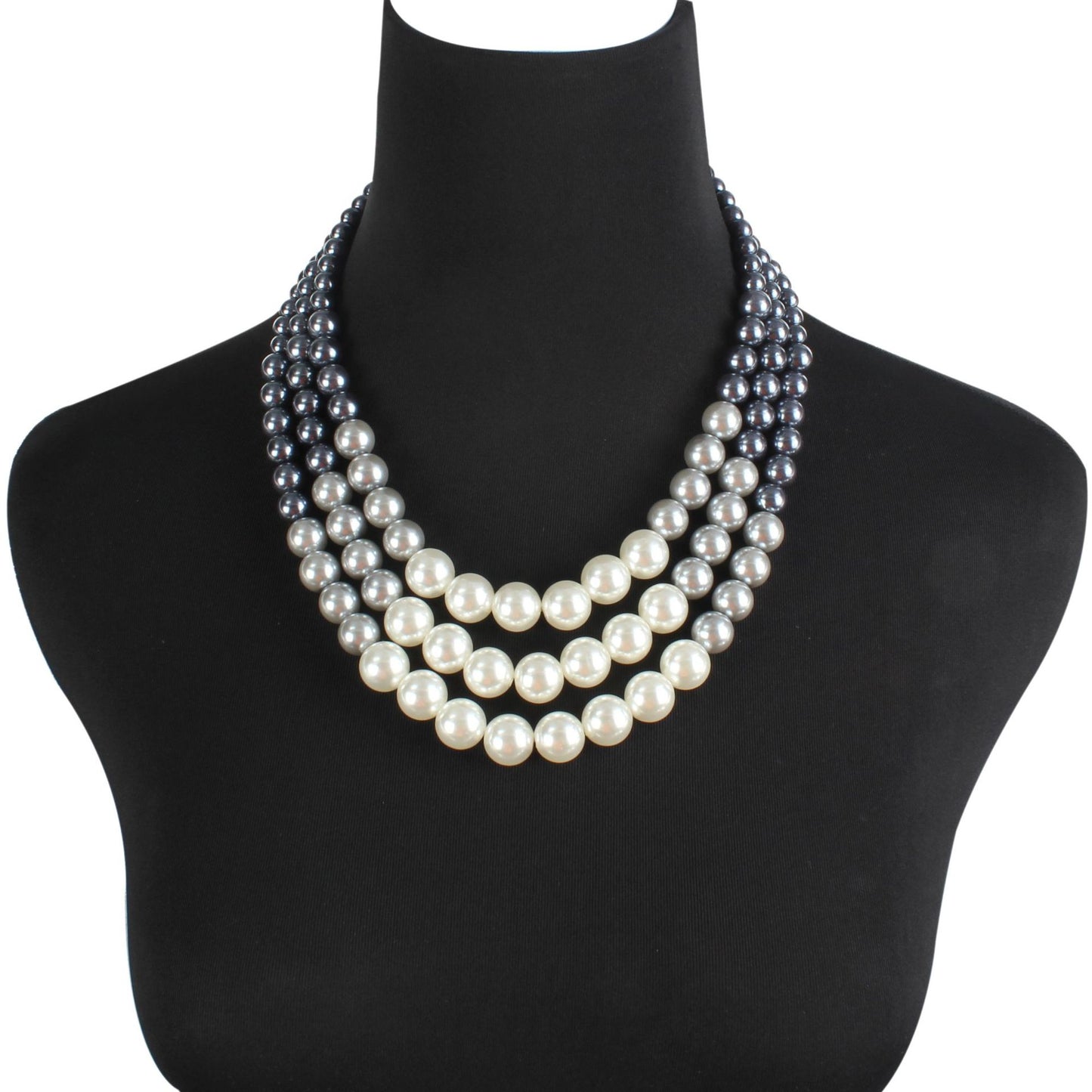 Fashionable Double Layer Pearl Necklace for Sweaters
