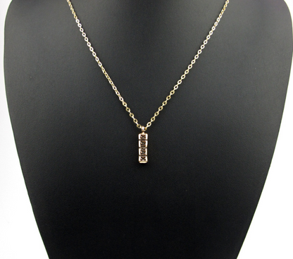 Pill Letter Necklace with Alloy Pendant