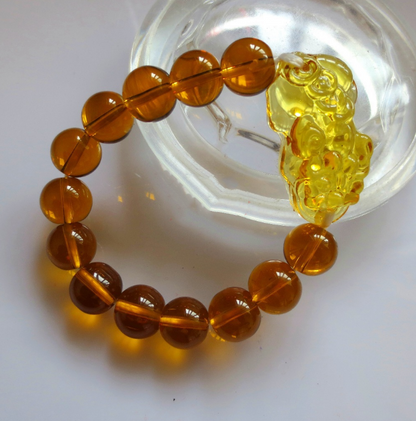 Pixiu Bracelet - Glass Bead and Evil Avoidance Design