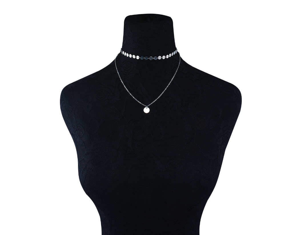 Minimalist Alloy Multi-Layer Necklace with Pendant