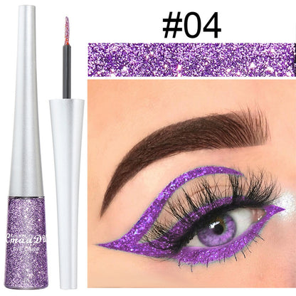 16 Colors Waterproof Glitter Eyeliner for Halloween Makeup