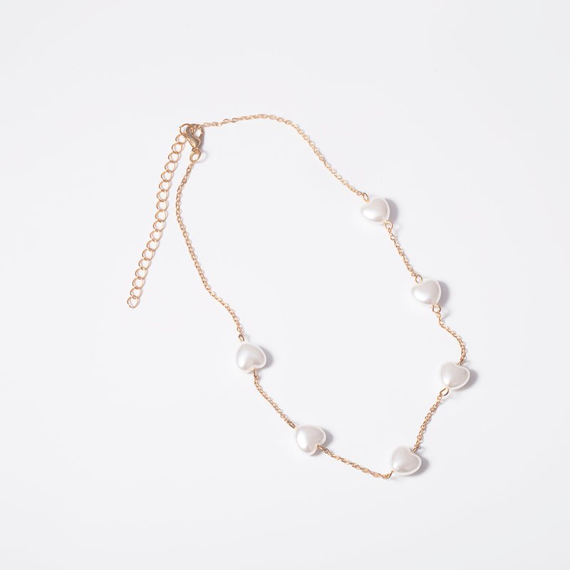 Pearl Heart Layered Necklace for Women – Chic Accessory