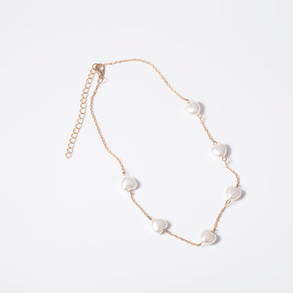 Pearl Heart Layered Necklace for Women – Chic Accessory