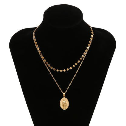 Exaggerated Double-Layer Handmade Pendant Necklace