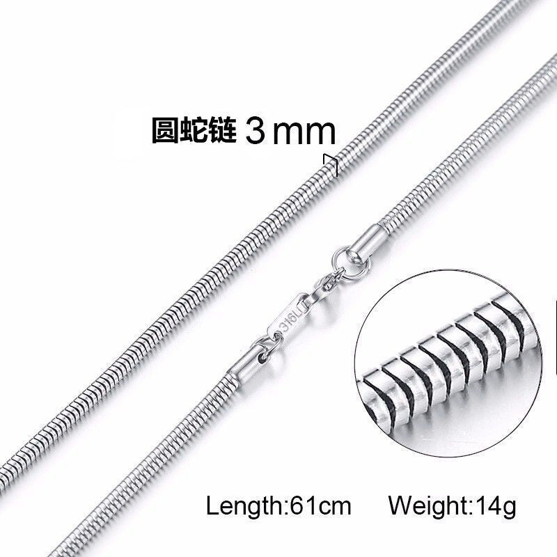 Trendy Gold Titanium Steel Chain Necklace for Men