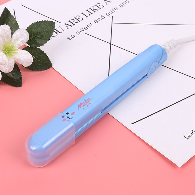 2 in 1 Mini Hair Straightener and Curling Iron