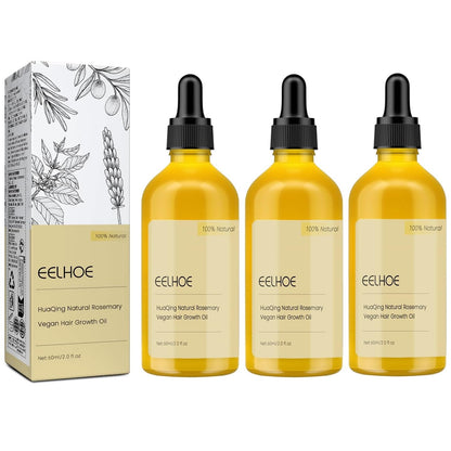 180 ML Eelhoe Hair Growth Oil Carvenchi Veganic Natural Hair Growth Organic Rosemary Oil for Dry Damaged Hair and Growth Thin Hair.