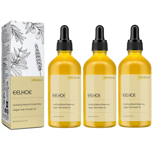 180 ML Eelhoe Hair Growth Oil Carvenchi Veganic Natural Hair Growth Organic Rosemary Oil for Dry Damaged Hair and Growth Thin Hair.