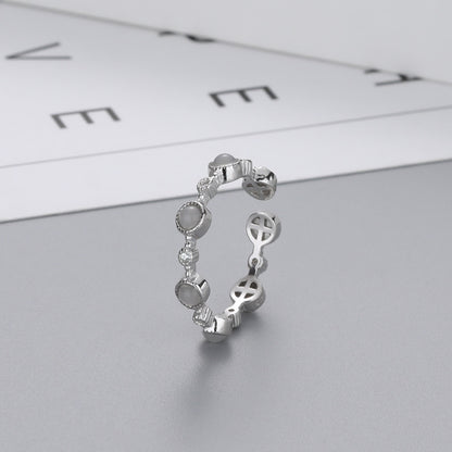 S925 Silver Opal Ring for Women