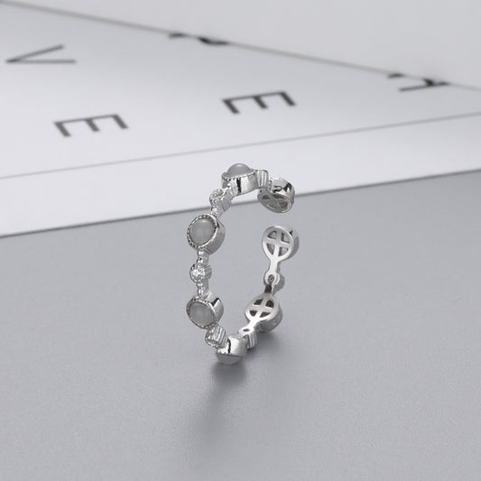 S925 Silver Opal Ring for Women