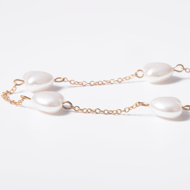 Pearl Heart Layered Necklace for Women – Chic Accessory