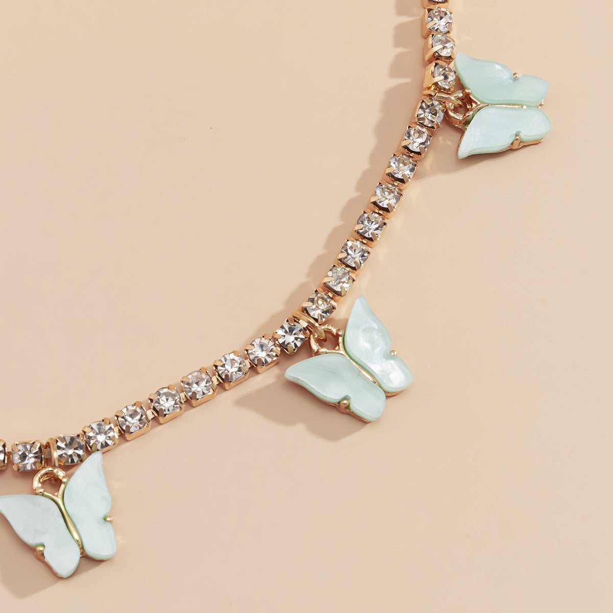Acrylic Butterfly Necklace with Vintage Style Design