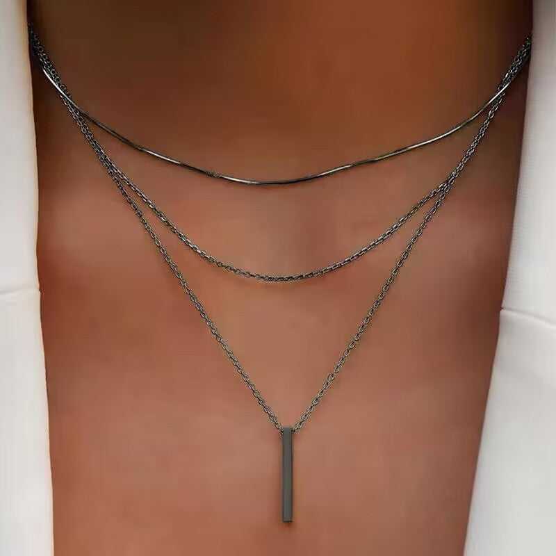 Minimalist Layered Pendant Necklace for Women