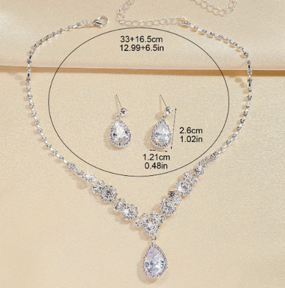 New Butterfly Drop Pendant Necklace & Earring Set