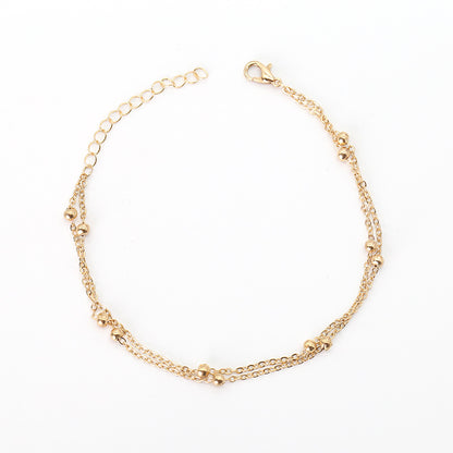 Multi-layer Copper Bead Anklet Bracelet for Fashion