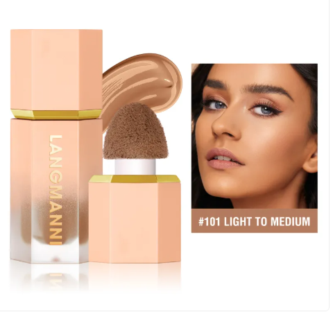 Cross-border Langmanni Three-color Liquid Repair Face Three-dimensional Deepening Contour Side Shadow Repair Makeup