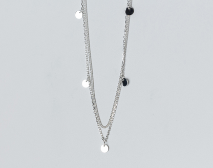 Double Layer Disc Pendant Necklace