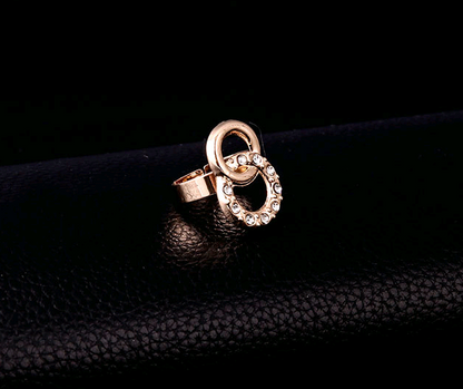 18K Gold-Plated Jewelry Set: Necklace, Earrings, Bracelet, Ring