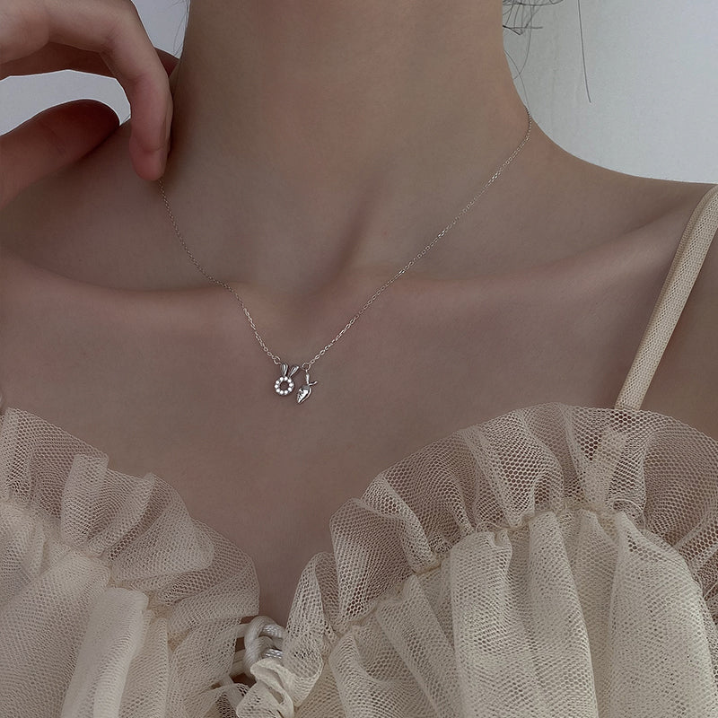 Sterling Silver Necklace for Women, Clavicle Chain