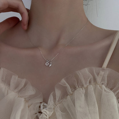 Sterling Silver Necklace for Women, Clavicle Chain