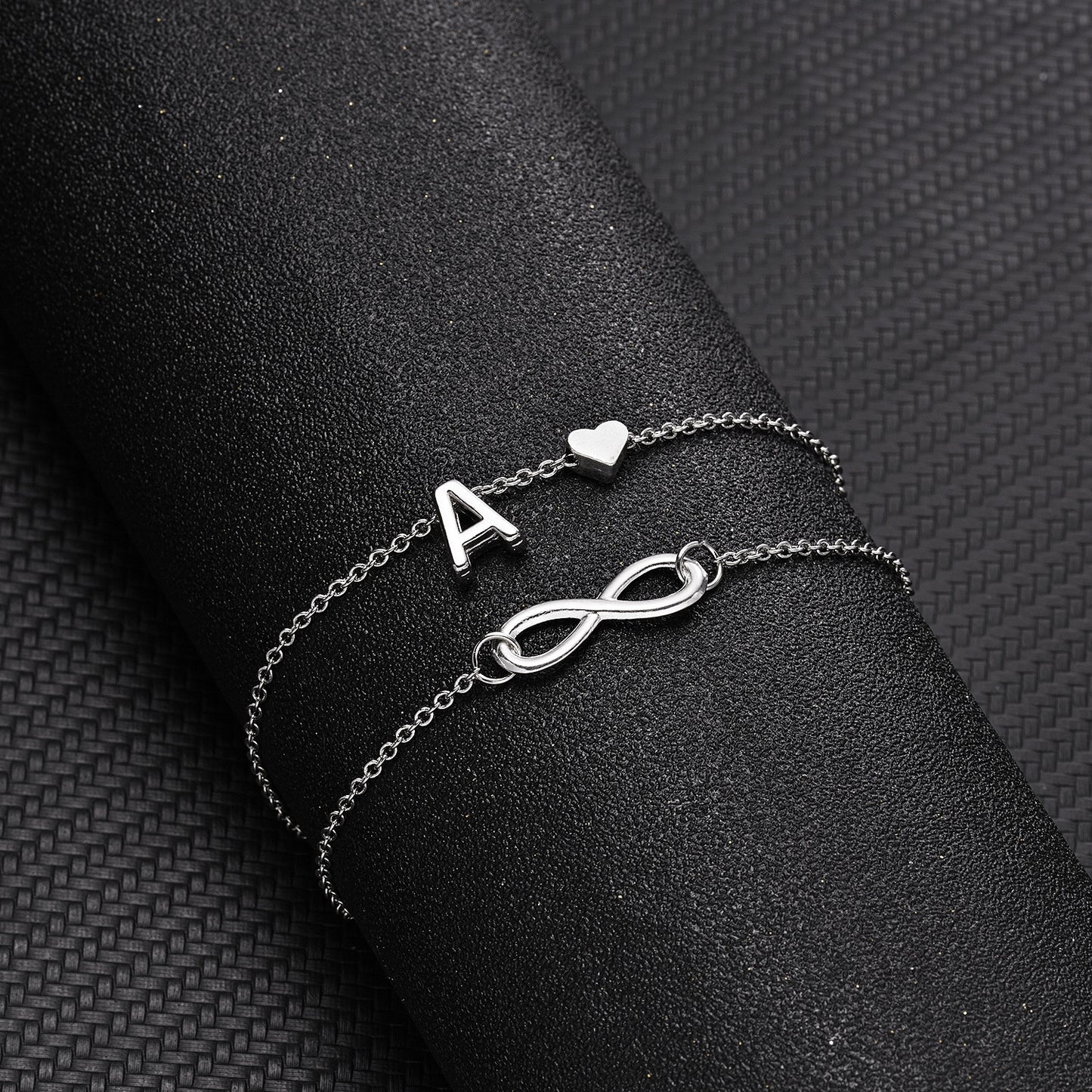 Trendy Double Layer Letter & Heart Beach Anklet