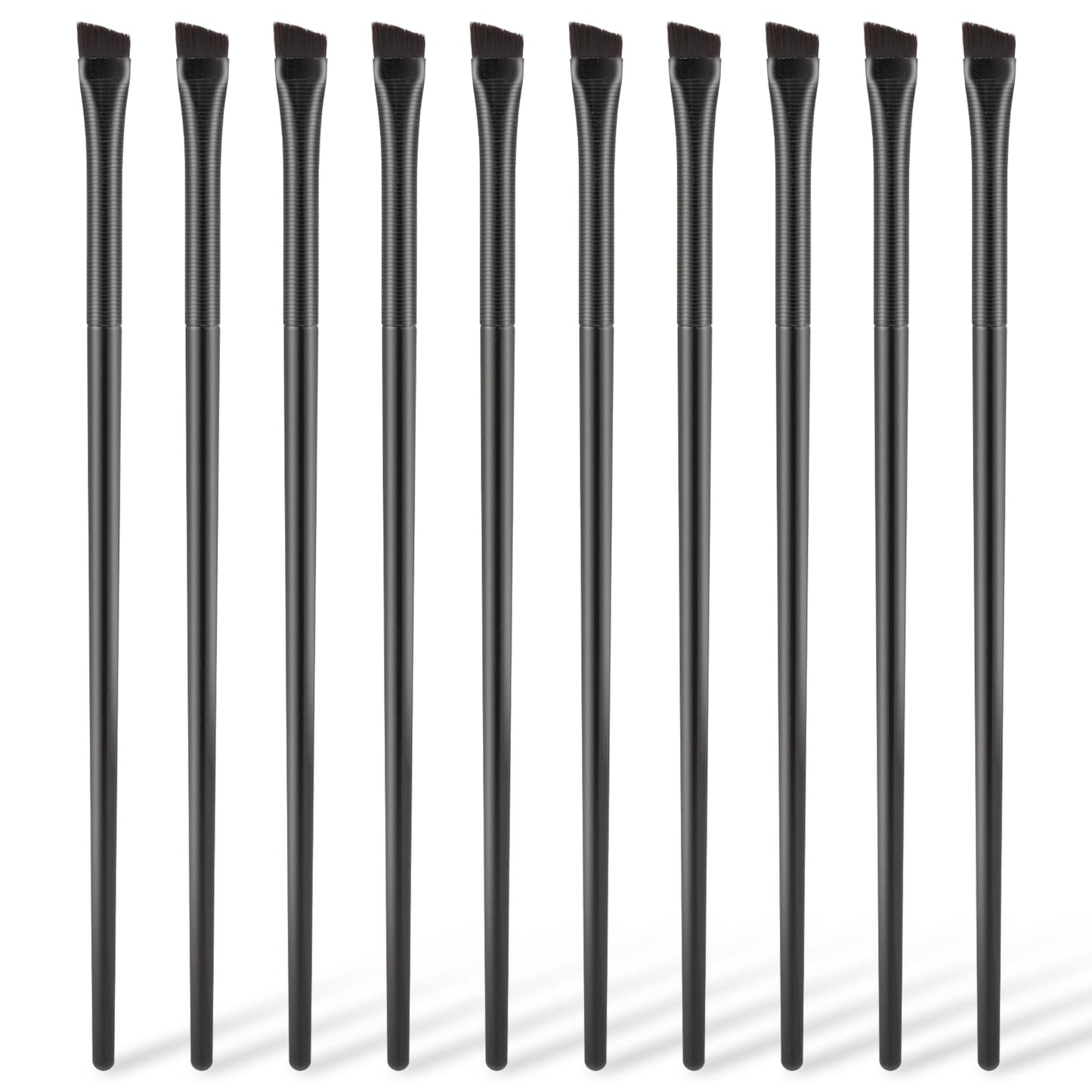 Molain 10Pcs Angled Eyebrow Brushes Eyeliner Makeup Brush Fine Angled Eyebrow Tint Brush Ultra Thin Angled Eyeliner Eyeshadow Eyebrow Brush Applicator for Women Girl (Eyeliner Brush)