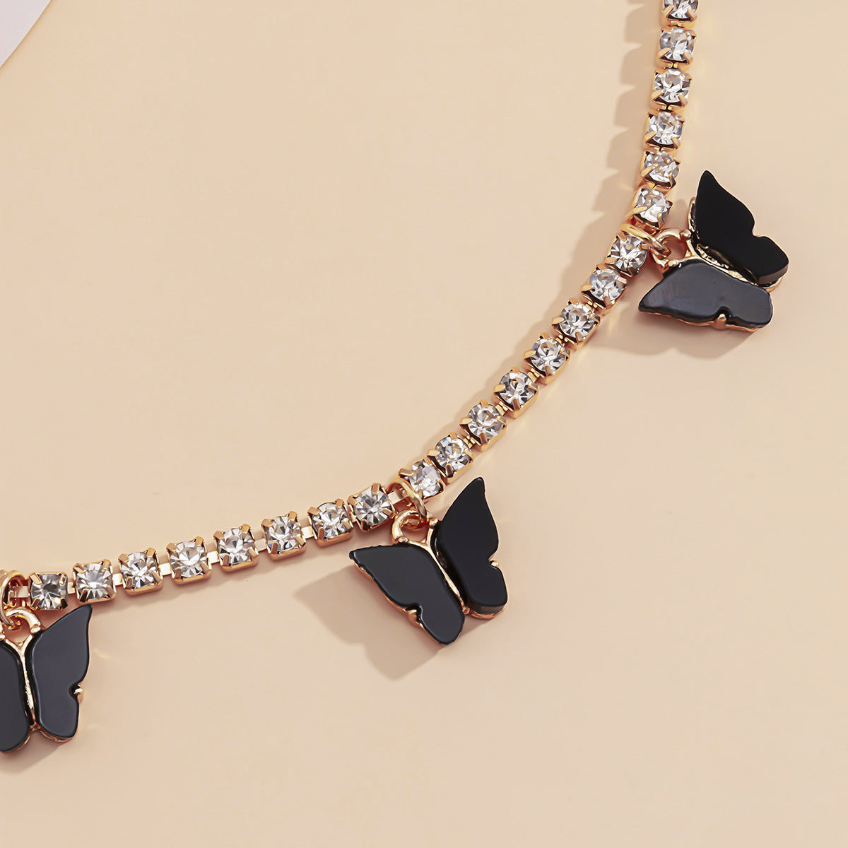 Acrylic Butterfly Necklace with Vintage Style Design