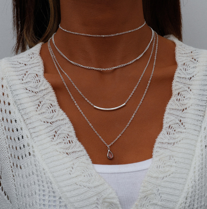 Fashionable Layered Turquoise Pendant Necklace for Women