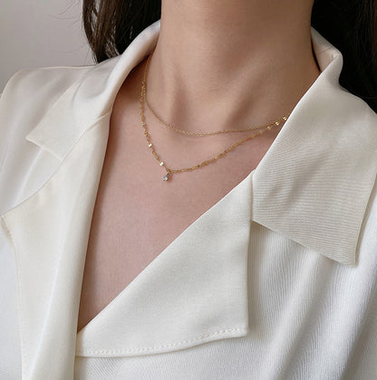 Titanium Steel Necklace for Women - Gold Layered Chain