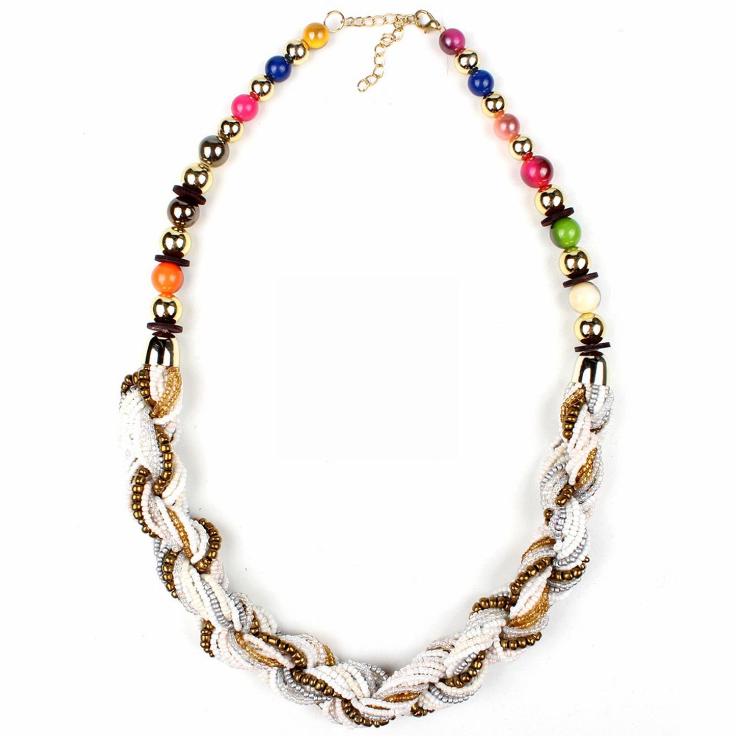 Bohemian Multi-Colored Beaded Necklace (Ethnic Style)