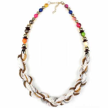 Bohemian Multi-Colored Beaded Necklace (Ethnic Style)