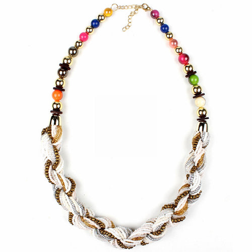 Bohemian Multi-Colored Beaded Necklace (Ethnic Style)