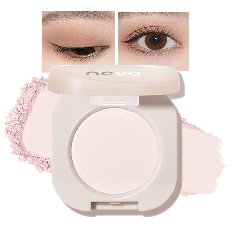 Reepic Cosmer Matte Single Eyeshadow Palette Pink Eyeshadow Korean Eyes Makeup Ultra-fine Lightweight Powder Multi-use Blendable Eyeshadow and Blush Makeup (#01 Moonlight)