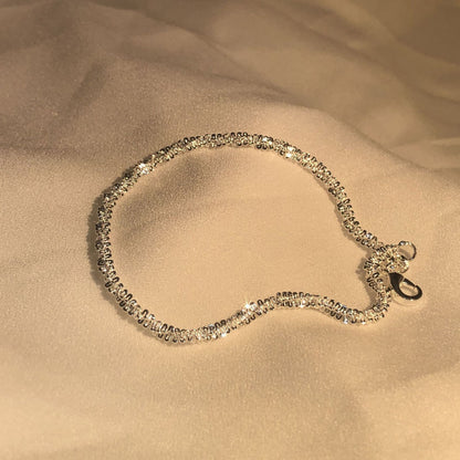 Sparkling S925 Silver-Plated Starry Sky Bracelet for Women