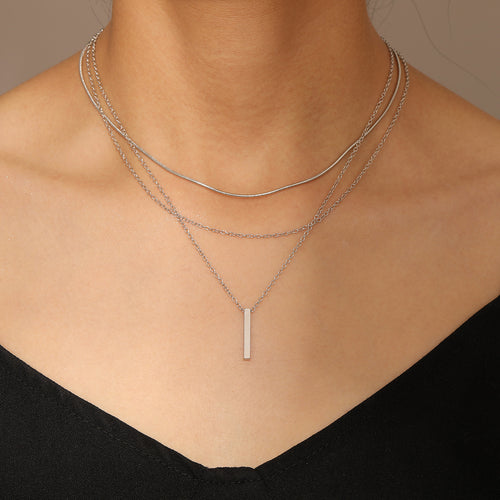 Minimalist Layered Pendant Necklace for Women