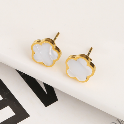 Stainless Steel Five-Petal Jewelry Set